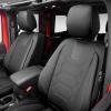 imageOASIS AUTO 20072017 Wrangler JK 4Door Leather Seat Covers Custom Fit Accessories Cover Protector Cushion Unlimited X Rubicon Sahara Full Set BlackampampRedBLACK