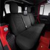 imageOASIS AUTO 20072017 Wrangler JK 4Door Leather Seat Covers Custom Fit Accessories Cover Protector Cushion Unlimited X Rubicon Sahara Full Set BlackampampRedBLACK