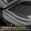 imageOASIS AUTO 20072017 Wrangler JK 4Door Leather Seat Covers Custom Fit Accessories Cover Protector Cushion Unlimited X Rubicon Sahara Full Set BlackampampRedBLACKGRAY
