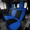 imageOASIS AUTO 20072017 Wrangler JK 4Door Leather Seat Covers Custom Fit Accessories Cover Protector Cushion Unlimited X Rubicon Sahara Full Set BlackampampRedBLACKBLUE