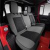 imageOASIS AUTO 20072017 Wrangler JK 4Door Leather Seat Covers Custom Fit Accessories Cover Protector Cushion Unlimited X Rubicon Sahara Full Set BlackampampRedBLACKGRAY