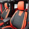 imageOASIS AUTO 20072017 Wrangler JK 4Door Leather Seat Covers Custom Fit Accessories Cover Protector Cushion Unlimited X Rubicon Sahara Full Set BlackampampRedBLACKRED