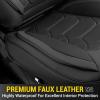 imageOASIS AUTO 20072017 Wrangler JK 4Door Leather Seat Covers Custom Fit Accessories Cover Protector Cushion Unlimited X Rubicon Sahara Full Set BlackampampRedBLACK