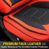 imageOASIS AUTO 20072017 Wrangler JK 4Door Leather Seat Covers Custom Fit Accessories Cover Protector Cushion Unlimited X Rubicon Sahara Full Set BlackampampRedBLACKRED