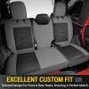 imageOASIS AUTO 20072017 Wrangler JK 4Door Leather Seat Covers Custom Fit Accessories Cover Protector Cushion Unlimited X Rubicon Sahara Full Set BlackampampRedBLACKGRAY