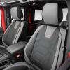 imageOASIS AUTO 20072017 Wrangler JK 4Door Leather Seat Covers Custom Fit Accessories Cover Protector Cushion Unlimited X Rubicon Sahara Full Set BlackampampRedBLACKGRAY