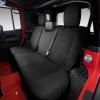 imageOASIS AUTO 20072017 Wrangler JK 4Door Leather Seat Covers Custom Fit Accessories Cover Protector Cushion Unlimited X Rubicon Sahara Full Set BlackampampRedBLACK