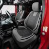 imageOASIS AUTO 20072017 Wrangler JK 4Door Leather Seat Covers Custom Fit Accessories Cover Protector Cushion Unlimited X Rubicon Sahara Full Set BlackampampRedBLACKGRAY