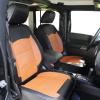 imageOASIS AUTO 20182025 Wrangler JL 4 Door Custom Leather Seat Covers WO Rear Cup Holder BlackampampOrange