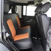 imageOASIS AUTO 20182025 Wrangler JL 4 Door Custom Leather Seat Covers WO Rear Cup Holder BlackampampOrange