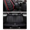 imageOASIS AUTO Car Seat Covers Premium Waterproof Faux Leather Cushion Universal Accessories Fit SUV Truck Sedan Automotive Vehicle Auto Interior Protector Full Set OS006 BlackSPORT RED