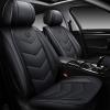 imageOASIS AUTO Car Seat Covers Premium Waterproof Faux Leather Cushion Universal Accessories Fit SUV Truck Sedan Automotive Vehicle Auto Interior Protector Full Set OS006 BlackSPORT BLACK
