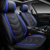imageOASIS AUTO Car Seat Covers Premium Waterproof Faux Leather Cushion Universal Accessories Fit SUV Truck Sedan Automotive Vehicle Auto Interior Protector Full Set OS006 BlackSPORT BLUE