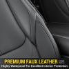 imageOASIS AUTO Custom Seat Covers Compatible with Ford F150 20152023F150 Lightning 20222023Super Duty 20172023 Full Set BlackBLACK