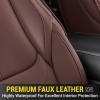 imageOASIS AUTO Custom Seat Covers Compatible with Ford F150 20152023F150 Lightning 20222023Super Duty 20172023 Full Set BlackBROWN