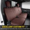 imageOASIS AUTO Custom Seat Covers Compatible with Ford F150 20152023F150 Lightning 20222023Super Duty 20172023 Full Set BlackBROWN