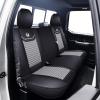 imageOASIS AUTO Ford F150 F250 F350 Accessories Seat Covers 20092025 Custom Fit Leather Truck Cover Protector F150 F250 F350 Crew Double Super Extended Cab Premium Full Set BlackampampGrayGRAY