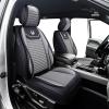 imageOASIS AUTO Ford F150 F250 F350 Accessories Seat Covers 20092025 Custom Fit Leather Truck Cover Protector F150 F250 F350 Crew Double Super Extended Cab Premium Full Set BlackampampGrayGRAY