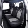 imageOASIS AUTO Ford F150 F250 F350 Accessories Seat Covers 20092025 Custom Fit Leather Truck Cover Protector F150 F250 F350 Crew Double Super Extended Cab Premium Full Set BlackampampGrayGRAY