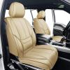 imageOASIS AUTO Ford F150 F250 F350 Accessories Seat Covers 20092025 Custom Fit Leather Truck Cover Protector F150 F250 F350 Crew Double Super Extended Cab Premium Full Set BlackampampGrayTAN