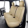 imageOASIS AUTO Ford F150 F250 F350 Accessories Seat Covers 20092025 Custom Fit Leather Truck Cover Protector F150 F250 F350 Crew Double Super Extended Cab Premium Full Set BlackampampGrayTAN