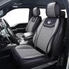 imageOASIS AUTO Ford F150 F250 F350 Accessories Seat Covers 20092025 Custom Fit Leather Truck Cover Protector F150 F250 F350 Crew Double Super Extended Cab Premium Full Set BlackampampGrayGRAY
