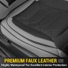 imageOASIS AUTO Honda CRV Accessories Seat Covers 20172025 Custom Fit Leather Cover Protector Cushion for CRV Full Set BlackBLACKGRAY