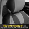 imageOASIS AUTO Honda CRV Accessories Seat Covers 20172025 Custom Fit Leather Cover Protector Cushion for CRV Full Set BlackBLACKGRAY