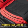 imageOASIS AUTO Honda CRV Accessories Seat Covers 20172025 Custom Fit Leather Cover Protector Cushion for CRV Full Set BlackBLACKRED