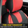 imageOASIS AUTO Honda CRV Accessories Seat Covers 20172025 Custom Fit Leather Cover Protector Cushion for CRV Full Set BlackBLACKRED