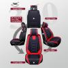 imageOASIS AUTO Jeep Wrangler JK JL Accessories Seat Covers 20072025 Custom Fit 24 Door Leather Cover Protector Cushion Unlimited X Rubicon Sahara and More Full Set Red