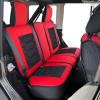 imageOASIS AUTO Jeep Wrangler JK JL Accessories Seat Covers 20072025 Custom Fit 24 Door Leather Cover Protector Cushion Unlimited X Rubicon Sahara and More Full Set Red
