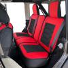 imageOASIS AUTO Jeep Wrangler JK JL Accessories Seat Covers 20072025 Custom Fit 24 Door Leather Cover Protector Cushion Unlimited X Rubicon Sahara and More Full Set Red