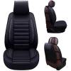 imageOASIS AUTO Tailor Fit Seat Covers Compatible with 20092022 Ford F150 F150 F250 F250 F350 F350 FF01 Full Set Inky