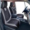 imageOASIS AUTO Toyota 4Runner Accessories Seat Covers 20102025 Custom Fit Leather Cover Protector Cushion Full Set BlackGRAY