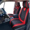 imageOASIS AUTO Toyota 4Runner Accessories Seat Covers 20102025 Custom Fit Leather Cover Protector Cushion Full Set BlackRED
