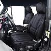 imageOASIS AUTO Wrangler JK JL Accessories Seat Covers 20072025 Custom Fit 24 Door Leather Cover Protector Cushion Unlimited X Rubicon Sahara and More Premium Full Set Black