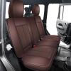 imageOASIS AUTO Wrangler JK JL Accessories Seat Covers 20072025 Custom Fit 24 Door Leather Cover Protector Cushion Unlimited X Rubicon Sahara and More Premium Full Set Brown
