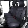 imageOASIS AUTO Wrangler JK JL Accessories Seat Covers 20072025 Custom Fit 24 Door Leather Cover Protector Cushion Unlimited X Rubicon Sahara and More Premium Full Set Black