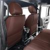 imageOASIS AUTO Wrangler JK JL Accessories Seat Covers 20072025 Custom Fit 24 Door Leather Cover Protector Cushion Unlimited X Rubicon Sahara and More Premium Full Set Brown