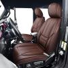 imageOASIS AUTO Wrangler JK JL Accessories Seat Covers 20072025 Custom Fit 24 Door Leather Cover Protector Cushion Unlimited X Rubicon Sahara and More Premium Full Set Brown