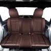 imageOASIS AUTO Wrangler JK JL Accessories Seat Covers 20072025 Custom Fit 24 Door Leather Cover Protector Cushion Unlimited X Rubicon Sahara and More Premium Full Set Brown