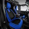 imageOASIS AUTO 20072017 Wrangler JK 4Door Leather Seat Covers Custom Fit Accessories Cover Protector Cushion Unlimited X Rubicon Sahara Full Set BlackampampRedBLACKBLUE