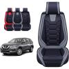imageOASIS AUTO Nissan Rogue Accessories Seat Covers 20142025 Custom Fit Leather Cover Protector Cushion Full Set Gray
