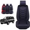 imageOASIS AUTO Toyota 4Runner Accessories Seat Covers 20102025 Custom Fit Leather Cover Protector Cushion Full Set BlackBLACK