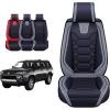 imageOASIS AUTO Toyota 4Runner Accessories Seat Covers 20102025 Custom Fit Leather Cover Protector Cushion Full Set BlackGRAY