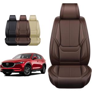 imageOASIS AUTO Mazda CX5 Accessories Seat Covers 20122025 Custom Fit Leather Cover Protector Cushion for CX5 Premium Full Set BlackBROWN