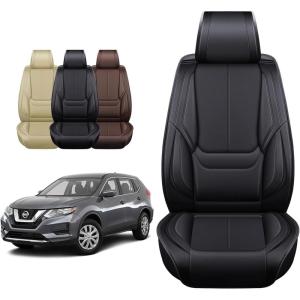 imageOASIS AUTO Rogue Accessories Seat Covers 20142025 Custom Fit Leather Cover Protector Cushion Premium Full Set Black