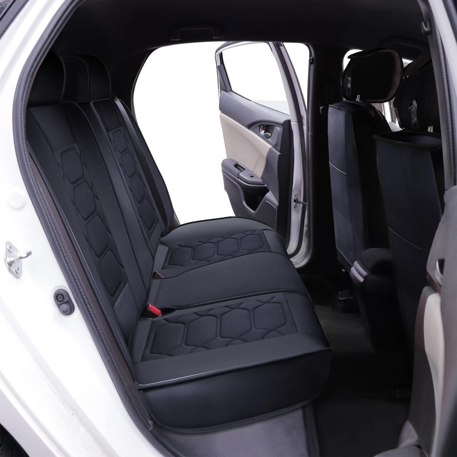 imageOASIS AUTO Honda Civic Accessories Seat Covers 20112025 Custom Fit 24 Door Sedan Coupe Hatchback Leather Cover Protector Cushion Exclude Si Front Pair GrayBlack