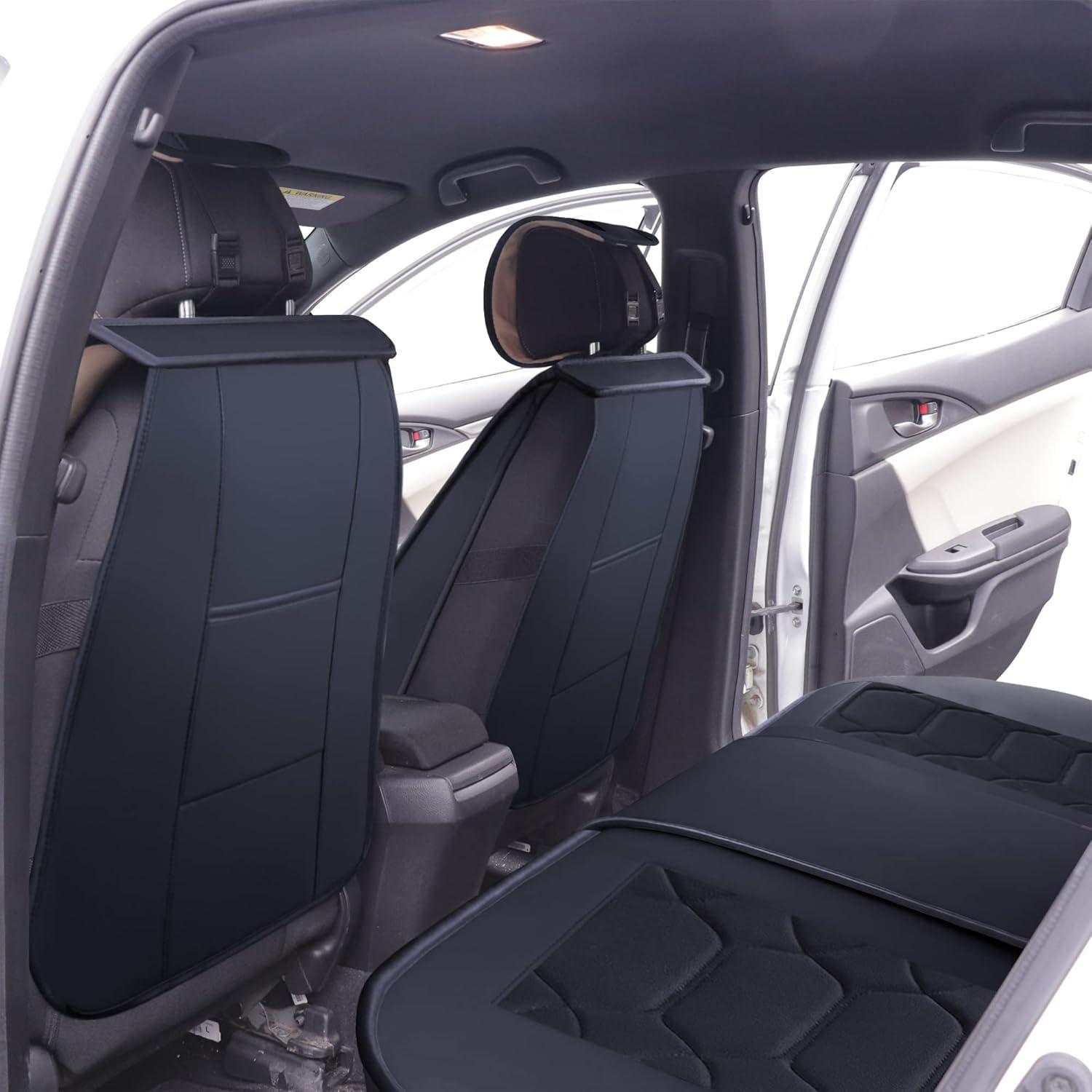 imageOASIS AUTO Honda Civic Accessories Seat Covers 20112025 Custom Fit 24 Door Sedan Coupe Hatchback Leather Cover Protector Cushion Exclude Si Front Pair GrayBlack